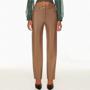 Aritzia Wilfred The Melina Faux Leather Pant High Rise Size 4